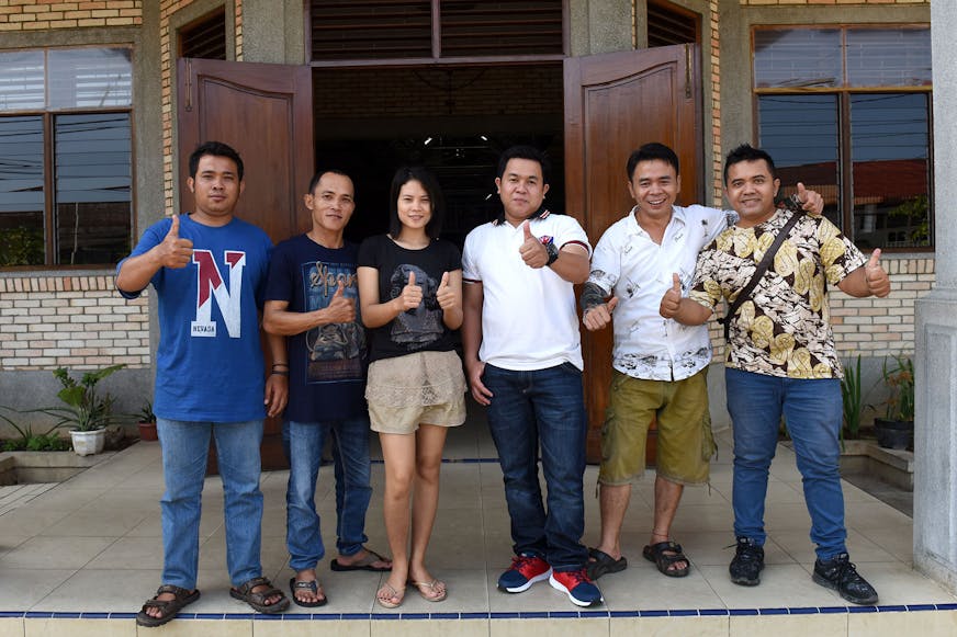 Medewerkers van revalidatiecentrum Indonesië