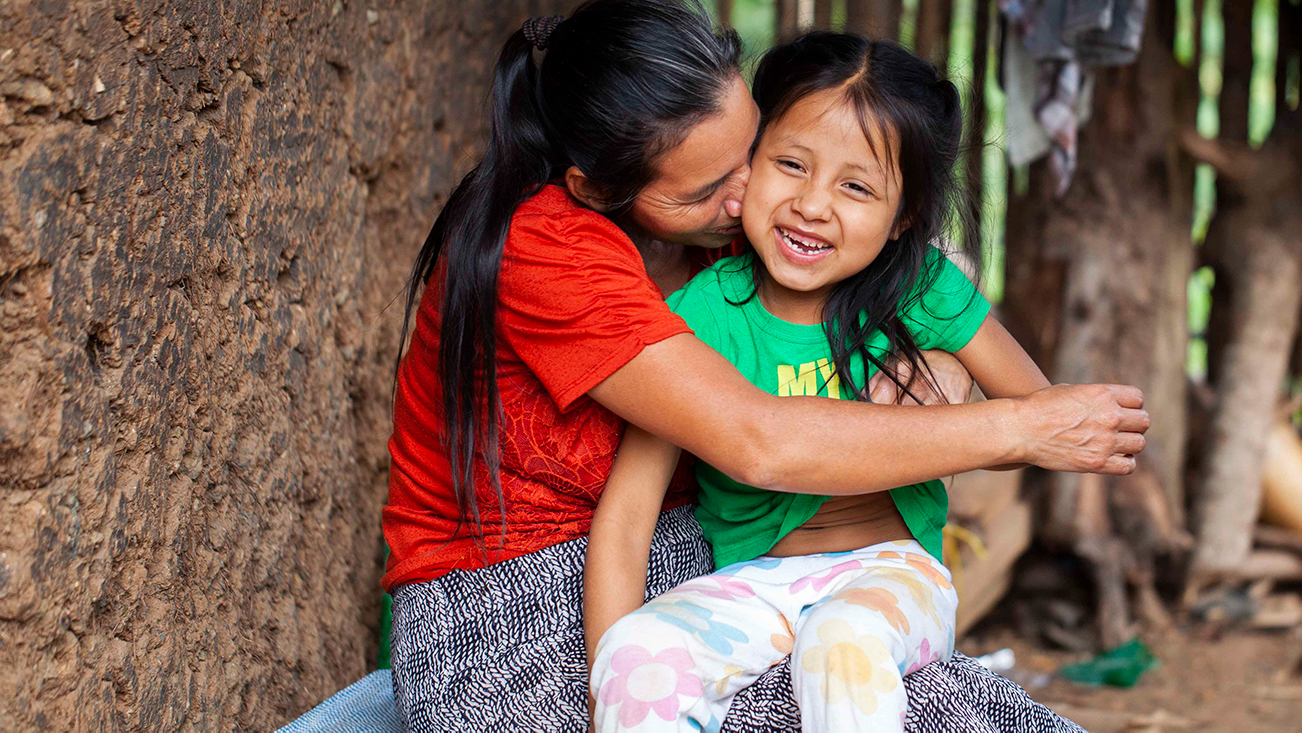 Bedankt! Ethny en haar moeder
