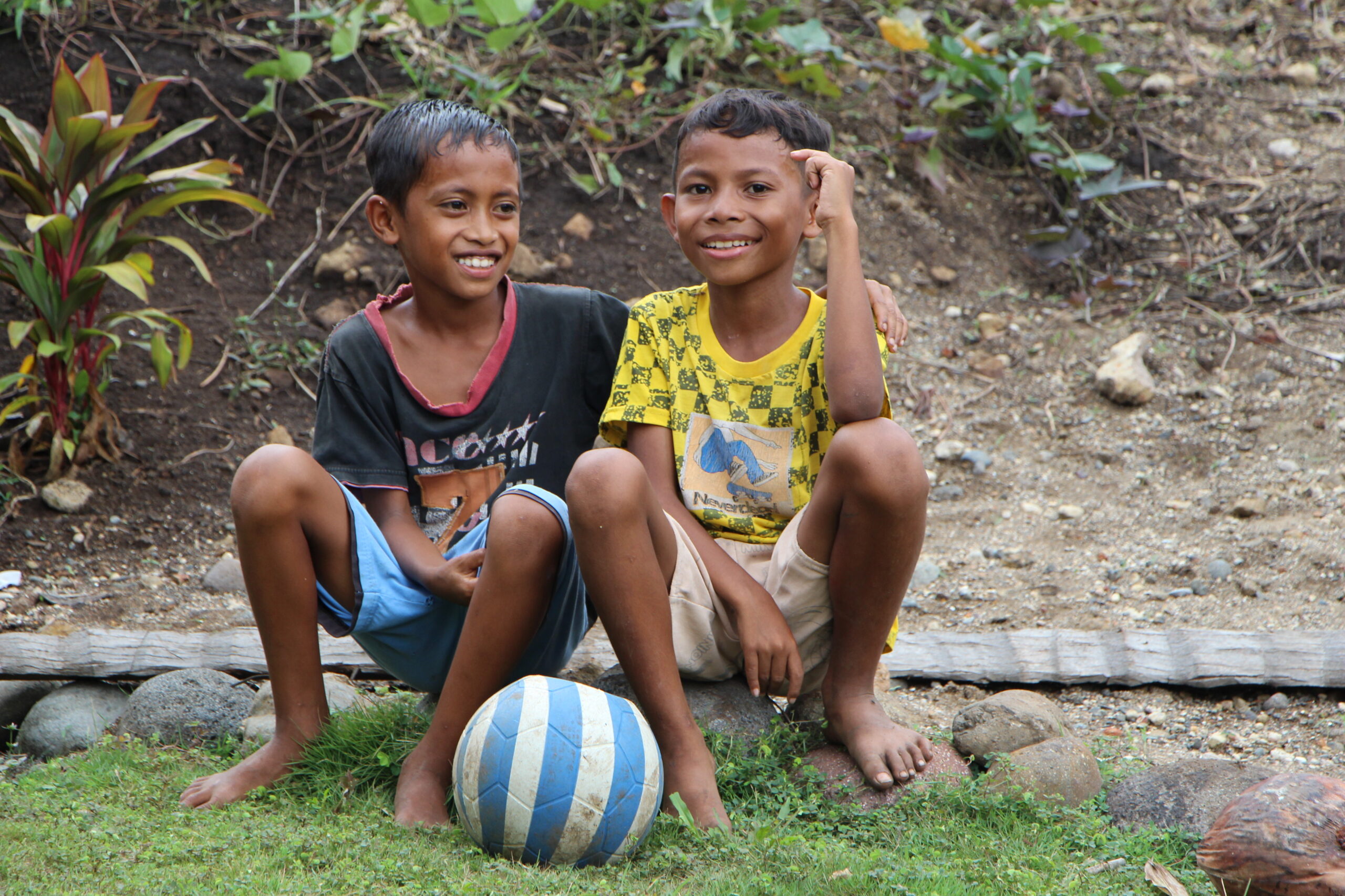 Jefri met zijn vriend Oltra