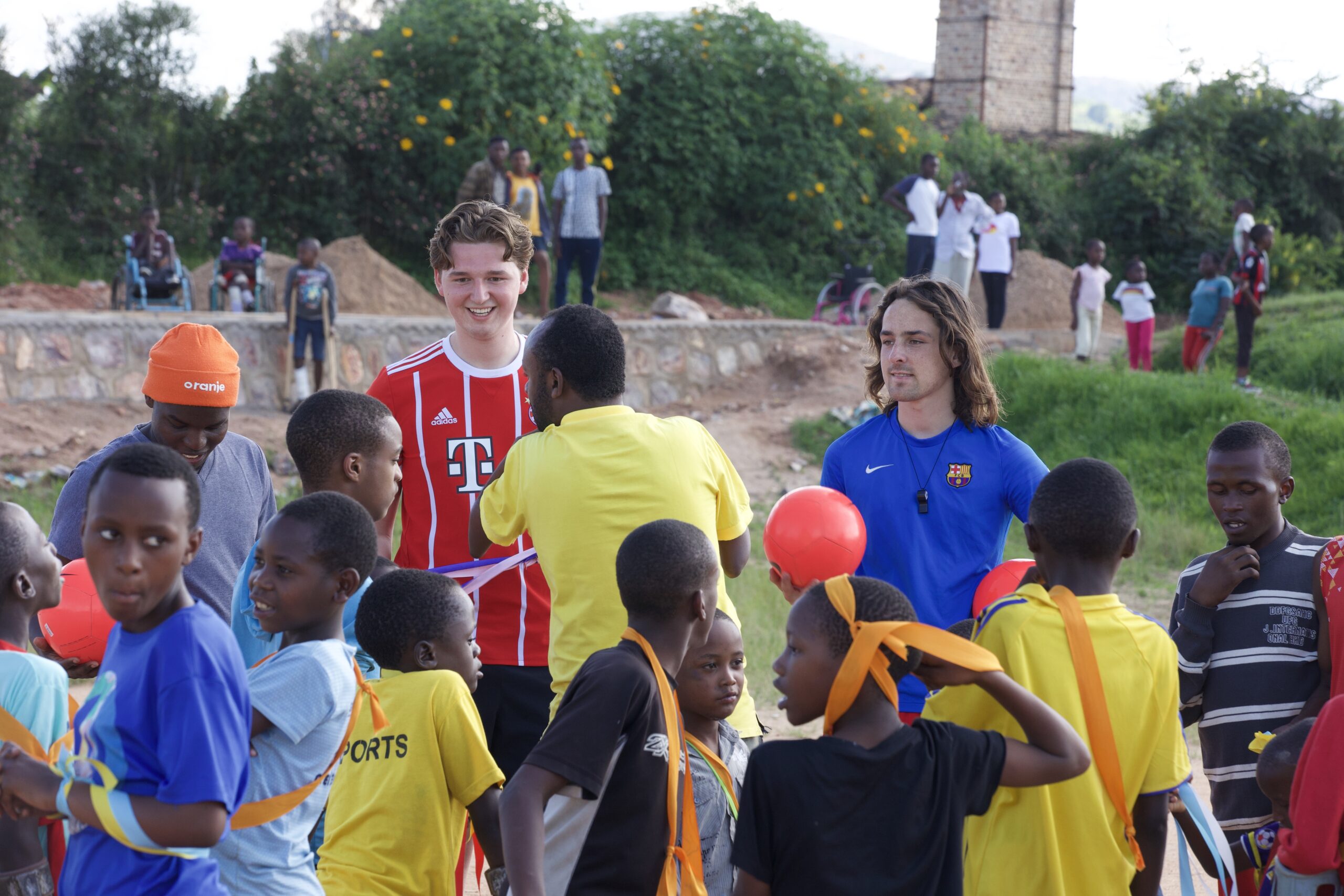Tijn en Quincy tijdens de actie